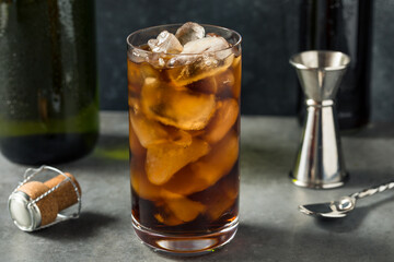 Cold Refreshing Boozy Diet Cola and Champagne