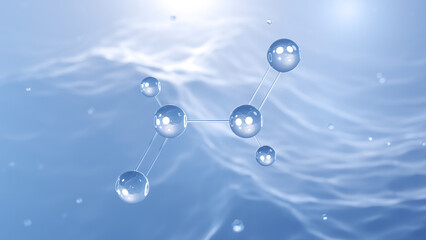 glyoxal, molecular structure, 3d model molecule, dialdehyde, structural chemical formula view from a microscope