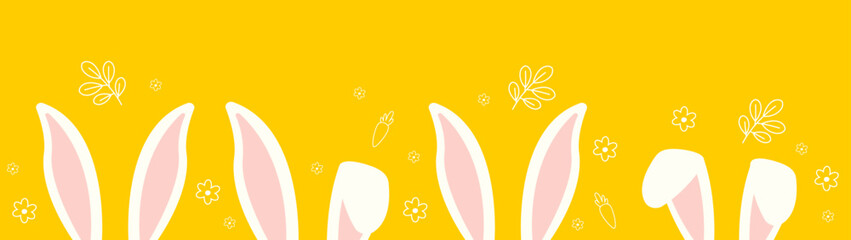 A set of bunny ears. Easter. Vector graphics