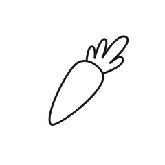 Carrot icon. Doodle. Vector graphics