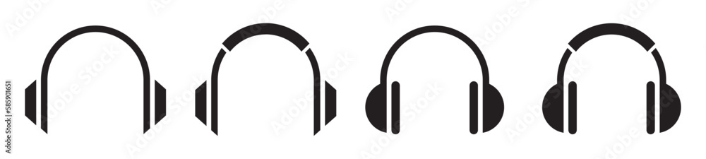 Wall mural headphones icon. earphone icon, vector illustration