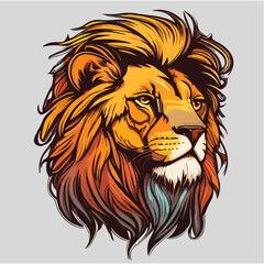 Lion head vector illustration