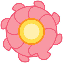 Colorful flower icon. Vector illustration.	