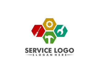 services  logo template, Maintenance work icon. Vector
