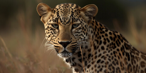 Leopard in Masai Mara National Reserve Generative AI