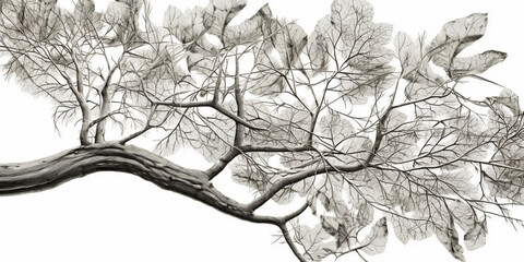 Fototapeta na wymiar a branch white background, Generative AI