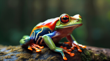 Fototapeta premium Frog, Generative AI, Illustration