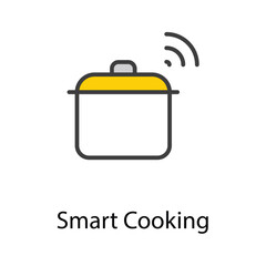 Smart cooking icon design stock illustration