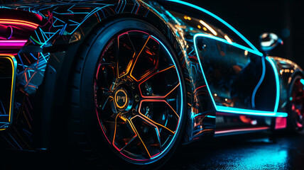 Fototapeta premium sport car wallpaper Ai Generative 