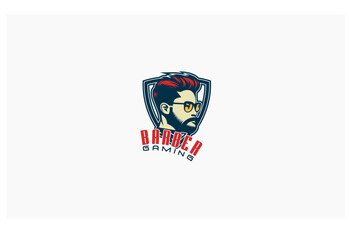 creative barber concept design mascot logo