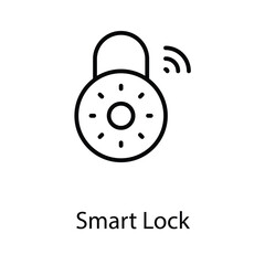 Smart lock icon design stock illustration