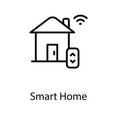 Smart home icon design stock illustration