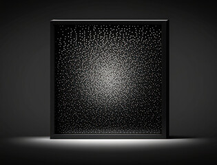 Black and white abstract geometric background with dot shapes pointillism style created with Generative AI technology