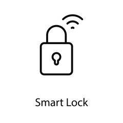 Smart lock icon design stock illustration