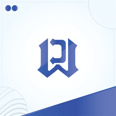 WC gaming style Letter Logo Template  In Modern Creative  Minimal Style  Vector Design 