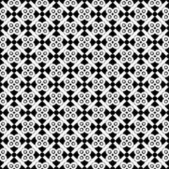 Black and white seamless pattern texture. Greyscale ornamental graphic design. Mosaic ornaments. Pattern template. Vector illustration. EPS10.