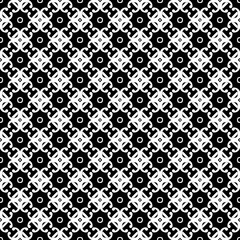 Black and white seamless pattern texture. Greyscale ornamental graphic design. Mosaic ornaments. Pattern template. Vector illustration. EPS10.