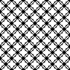 Fototapeta premium Black and white seamless pattern texture. Greyscale ornamental graphic design. Mosaic ornaments. Pattern template. Vector illustration. EPS10.