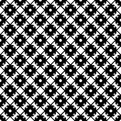 Black and white seamless pattern texture. Greyscale ornamental graphic design. Mosaic ornaments. Pattern template. Vector illustration. EPS10.