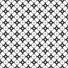 Black and white seamless pattern texture. Greyscale ornamental graphic design. Mosaic ornaments. Pattern template. Vector illustration. EPS10.