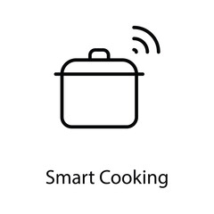 Smart cooking icon design stock illustration