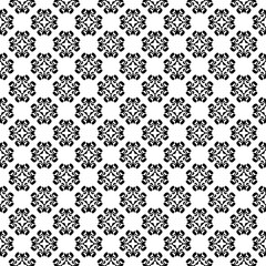 Black and white seamless pattern texture. Greyscale ornamental graphic design. Mosaic ornaments. Pattern template. Vector illustration. EPS10.