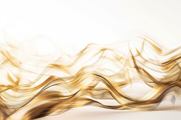  a white background with a wavy pattern of gold colored lines on the left side of the image, and a white background with a wavy pattern of gold colored lines on the right side.  generative ai