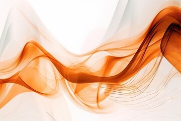  an abstract orange and white background with wavy lines and curves on the side of the image, with a white background and a light orange and white background.  generative ai