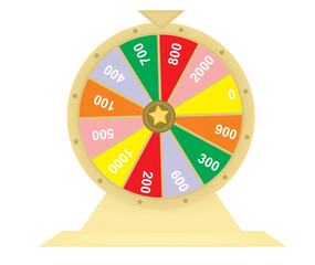 Lottery wheel of luck. vector