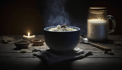 Obraz na płótnie Canvas A hearty and flavorful bowl of porridge