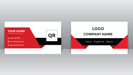 business card print templates. Personal visiting card with company logo.