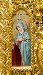 Icon of the Virgin Mary from the plot of the Annunciation on the Royal Doors