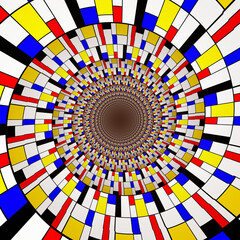 Abstract Pseudo Depth Spiral background. Fractal Wallpaper pattern desktop. Digital artwork creative graphic design