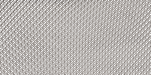 The texture of the metal mesh on a white background. Torn steel, metal mesh with holes