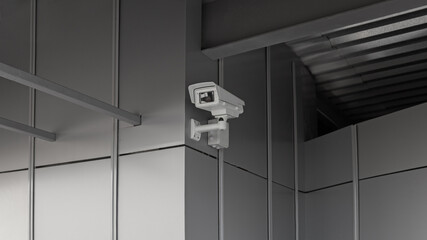 Fototapeta na wymiar Security and video control camera. CCTV cam.