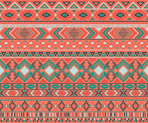 American indian pattern tribal ethnic motifs geometric vector background.