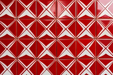 seamless geometric pattern with red triangles