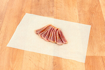 Tataki is a way of preparing fish or meat. Meat or fish are occasionally cooked on the fire or in a...