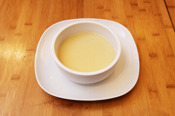 Cream of mushroom soup is a common type of canned soup. Cream of mushroom soup is often used as a base ingredient in many stews and foods of mankind