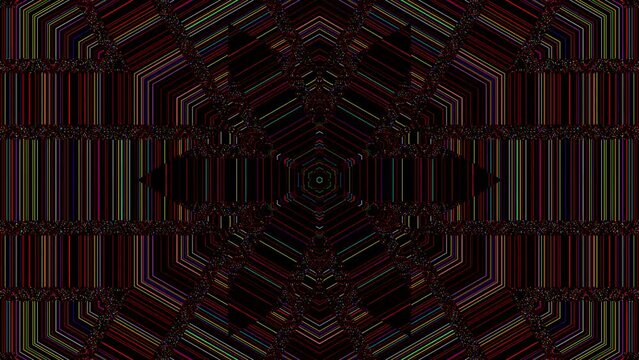 Abstract Kaleidoscope pattern with full colors. Magic mandala. 4k	