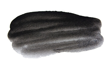 Black watercolor brush stroke hand draw.