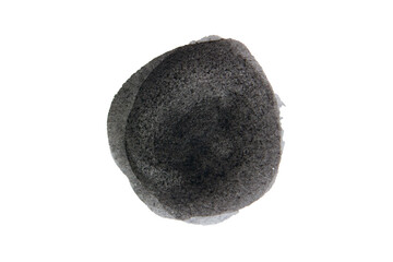 Black spot, Blue watercolor hand painted circle shape