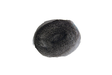 Black spot, Blue watercolor hand painted circle shape