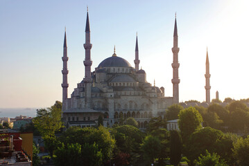 Fototapeta na wymiar Blue Mosque in Istanbul, Turkey
