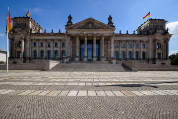 Fototapeta na wymiar Reichstag building, seat of the German Parliament