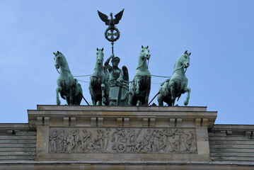 Obraz premium Brandenburg gate quadriga, Berlin, Germany