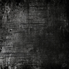 Vintage Black Scratched Grunge Background with Old Film Effect