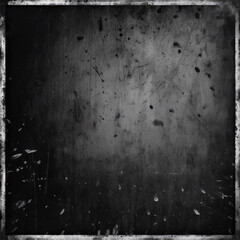 Vintage Black Scratched Grunge Background with Old Film Effect