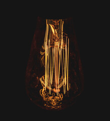 dirty ornamental retro light bulb