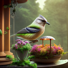 bird on windowsill - 1